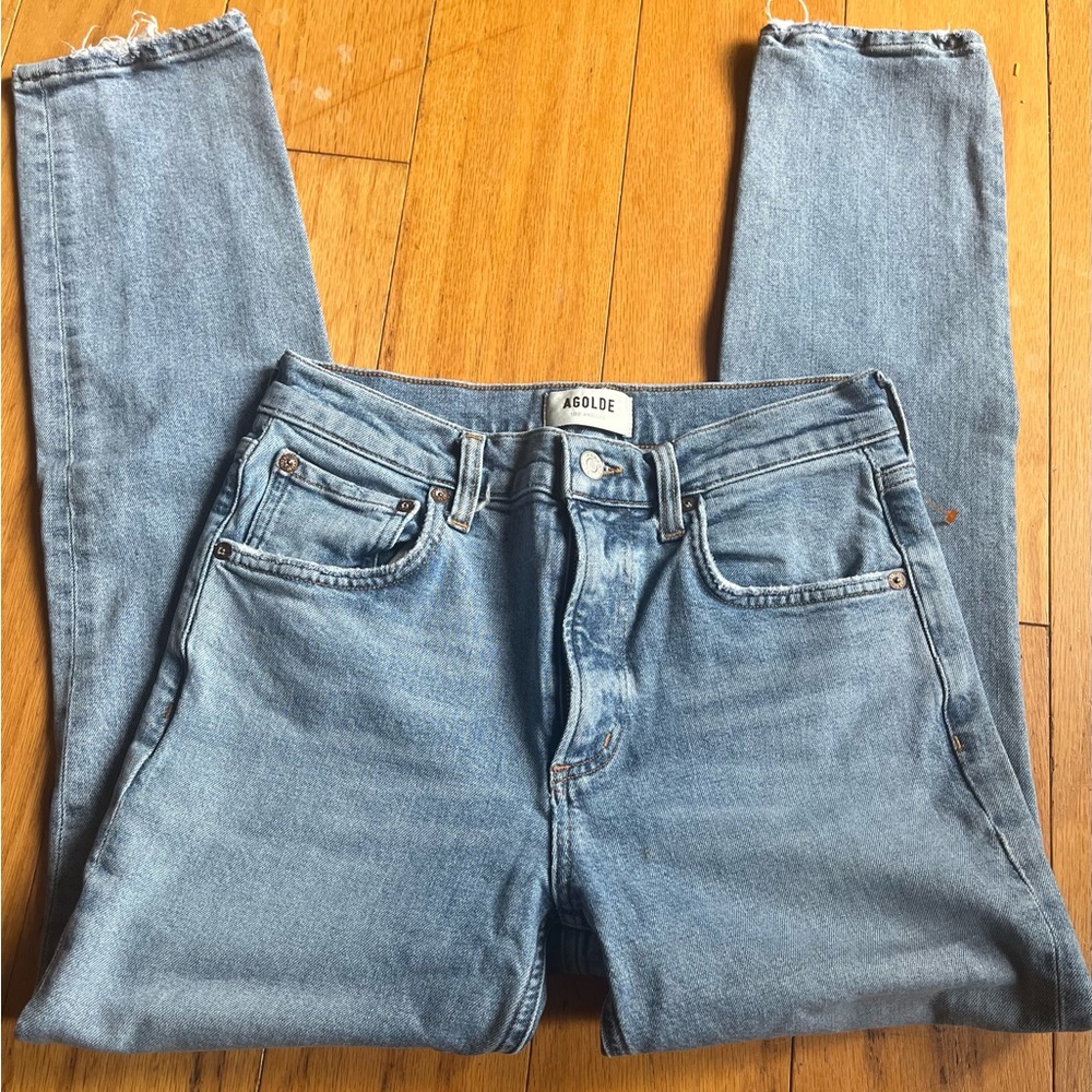 AGOLDE Women's willow style blue jeans